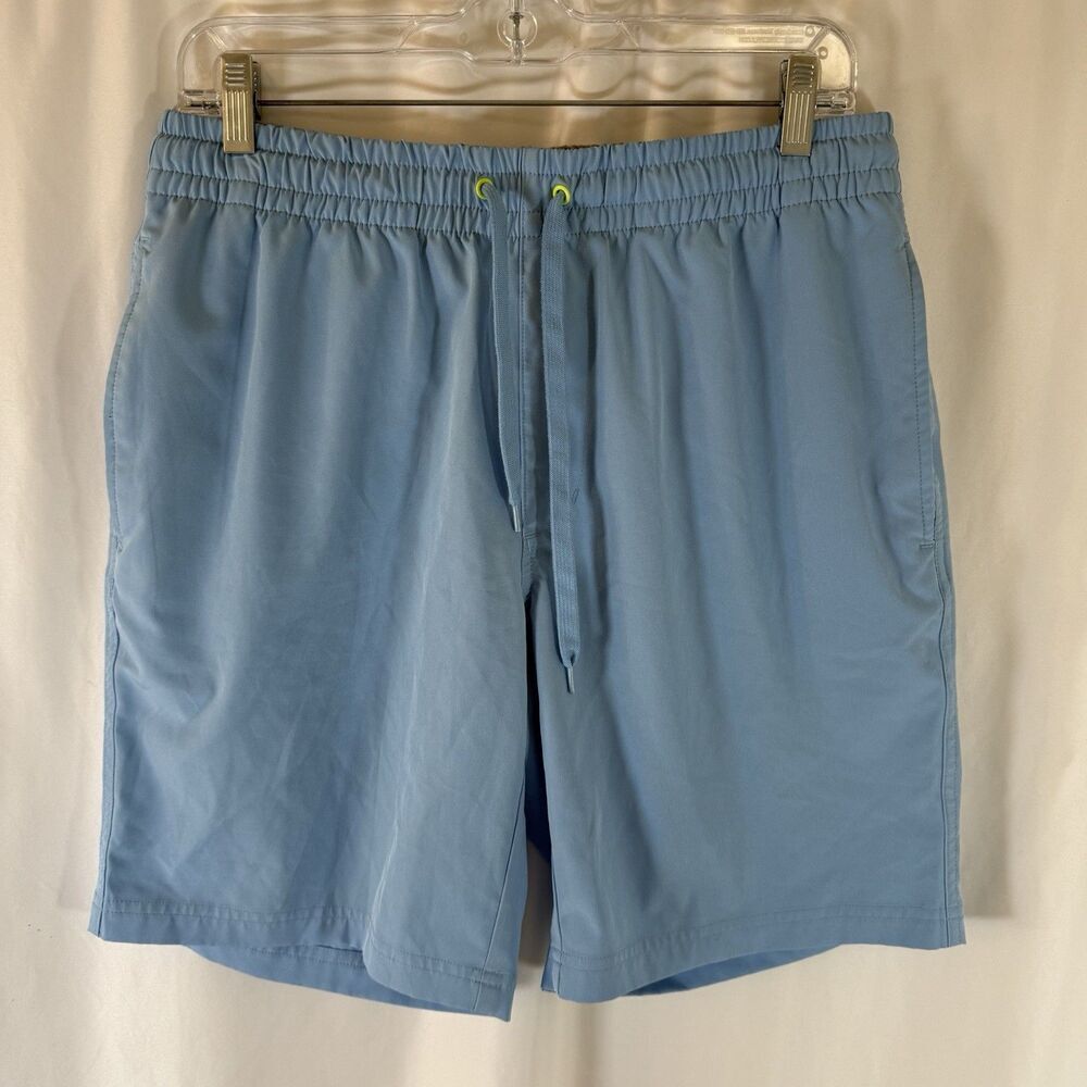 Tailorbyrd Shorts Men's Medium Blue Drawstring Performance Pull On Pockets